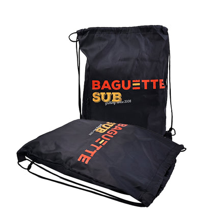 Black Backpack Drawstring Bag