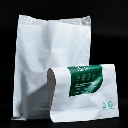 White PE self-adhesive courier bag