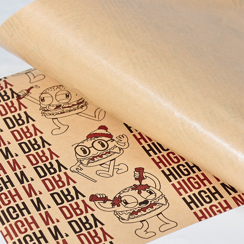 Hamburger food wrapping paper
