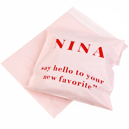 Large size pink ziplock courier plastic bag