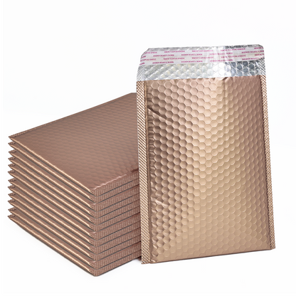 Milk tea gold self-adhesive aluminized film bubble courier bag