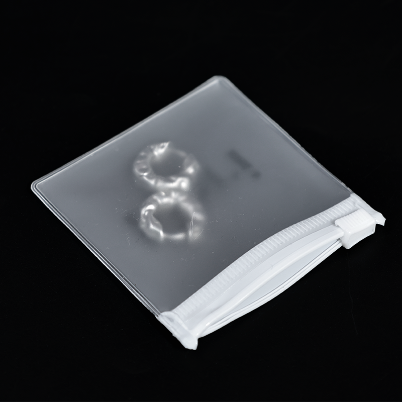 Small size transparent frosted PVC zipper bag