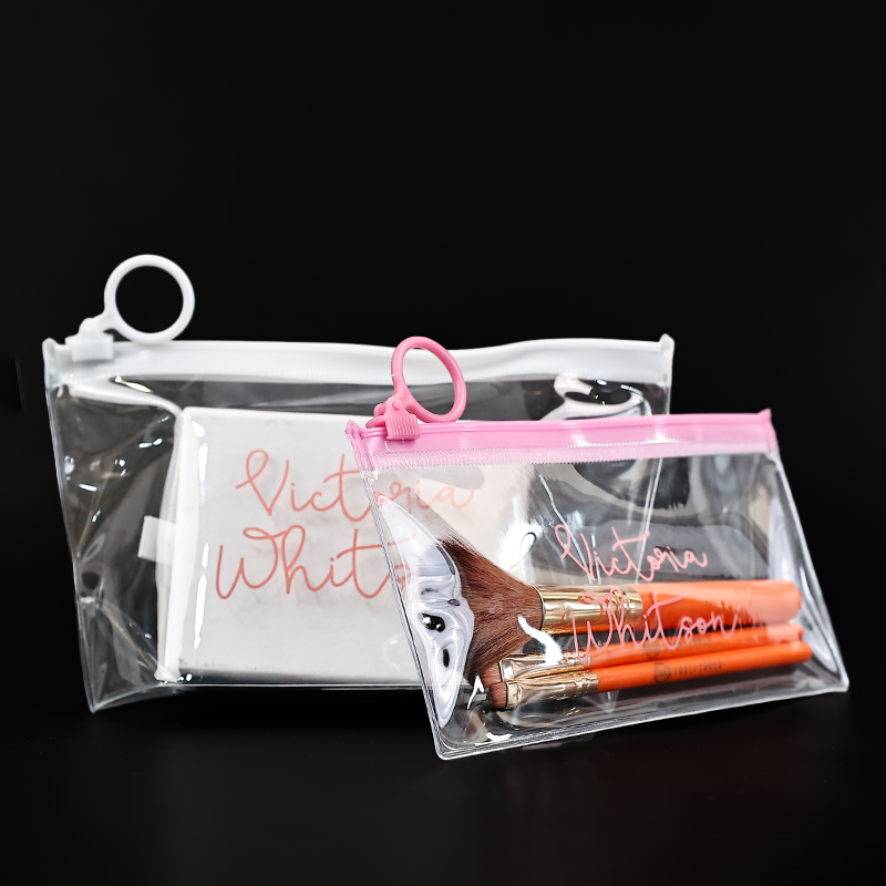 Various styles of PVC zipper bags