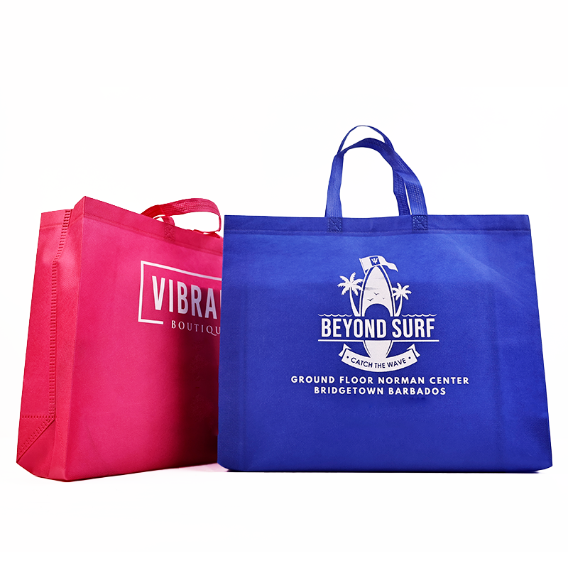 Light blue large size non-woven tote bag