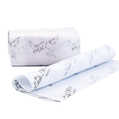 White Shirley Paper Print Black Pattern Wrapping Paper
