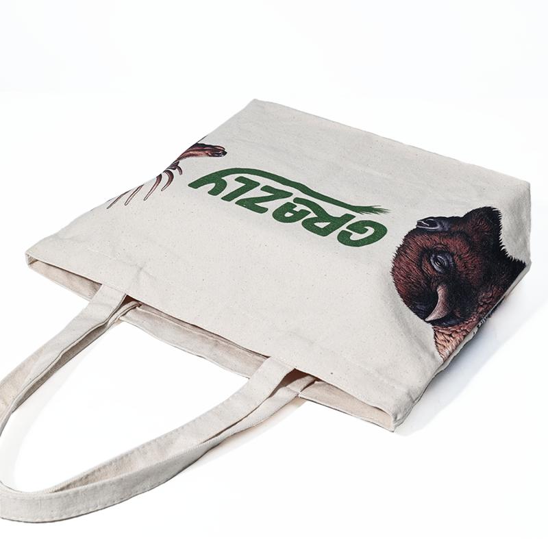 Full color printed bottom crossbody canvas bag