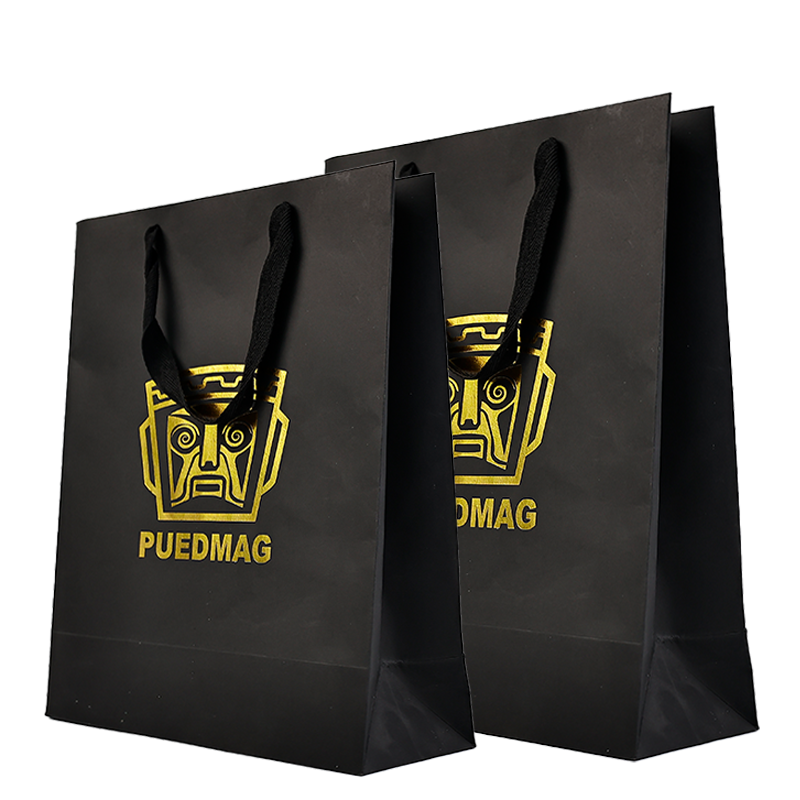 Black gold foil handbag