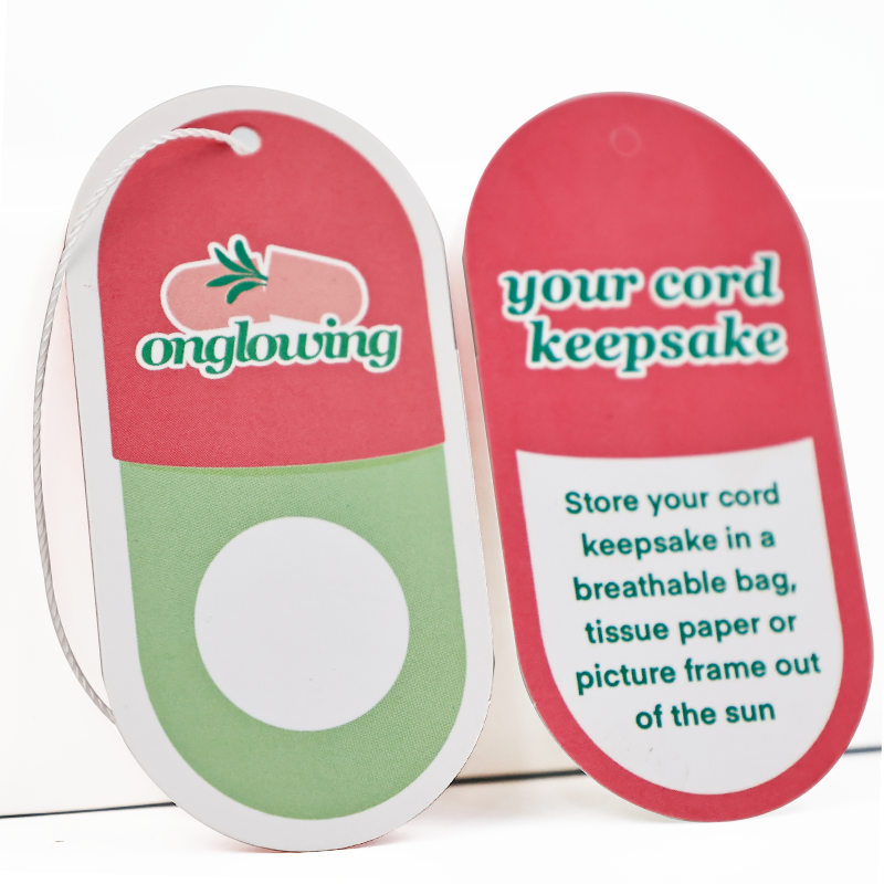 Rounded rectangular hangtag