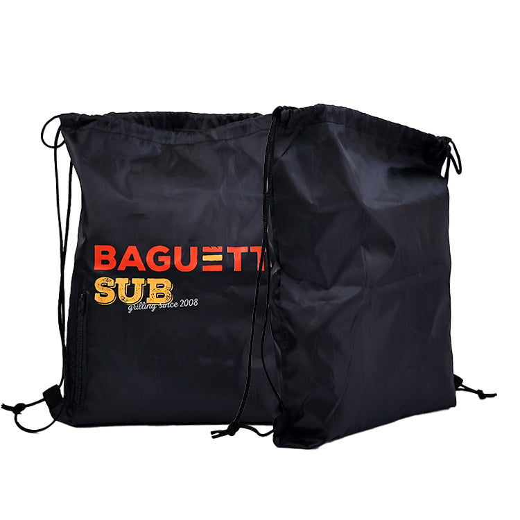 Black Backpack Drawstring Bag