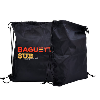Black Backpack Drawstring Bag