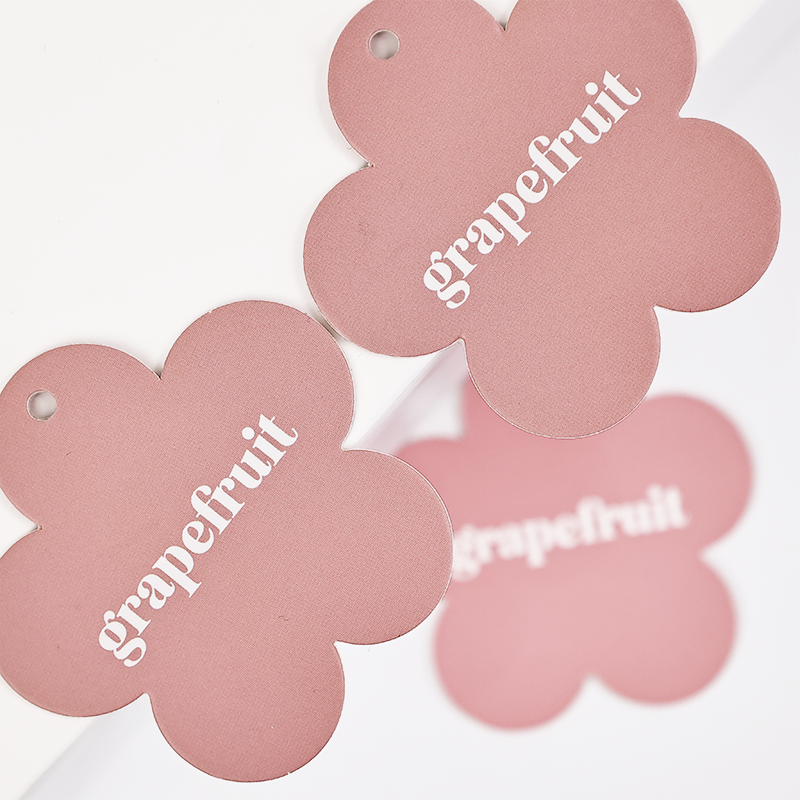 Flower shape hangtag