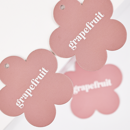 Flower shape hangtag
