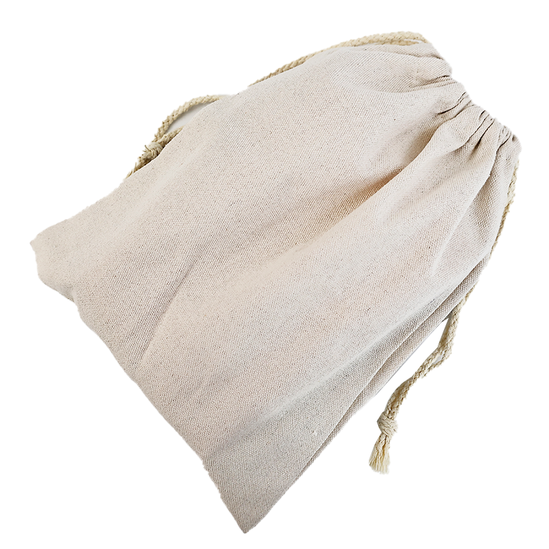 Double rope linen drawstring bag