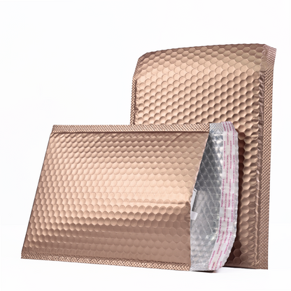 Milk tea gold self-adhesive aluminized film bubble courier bag