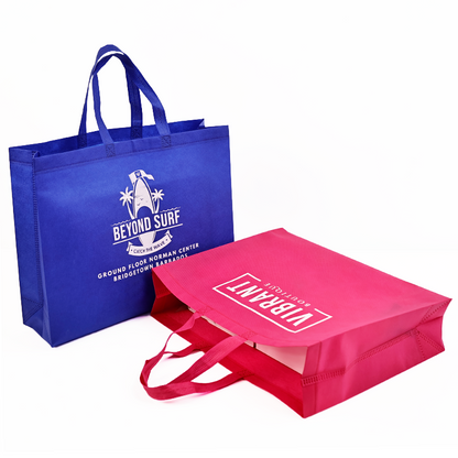 Light blue large size non-woven tote bag