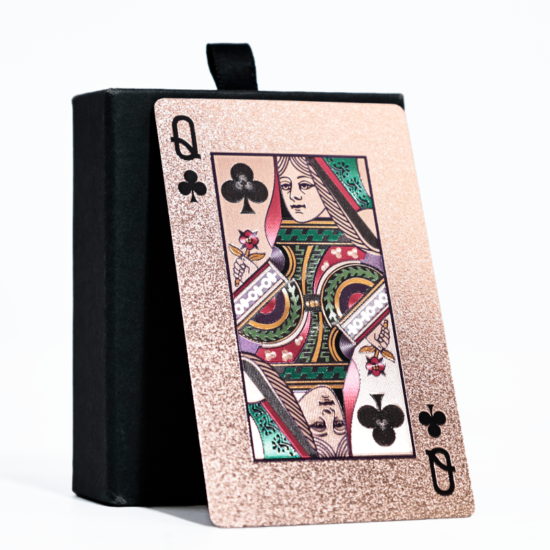 Rose gold full version fine glitter poker cards
