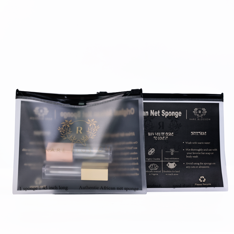 Single-sided transparent frosted PVC zipper bag