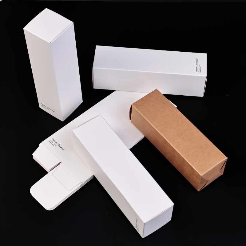 White card, brown kraft paper small color box product packaging box