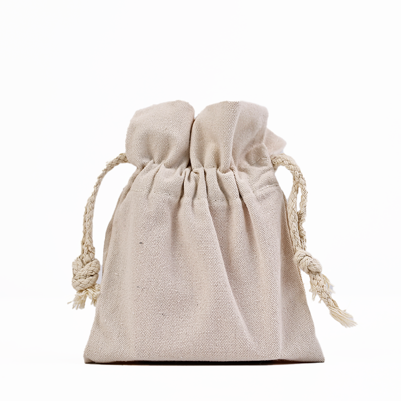 Small size linen drawstring bag