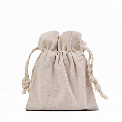 Small size linen drawstring bag