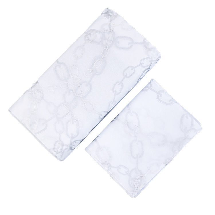 White Shirley Paper Pattern Silver Hot Stamping Wrapping Paper
