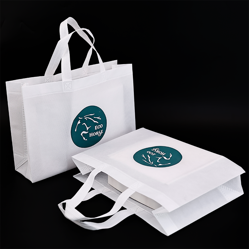 White non-woven tote bag