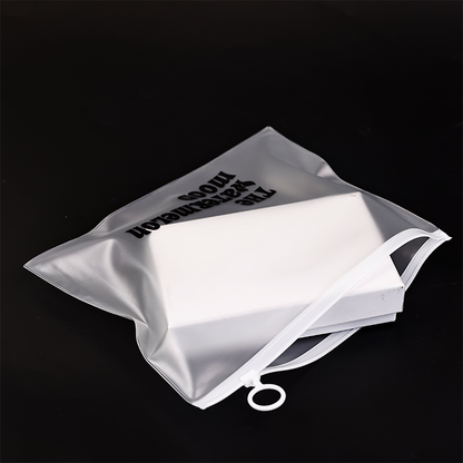 Transparent frosted smooth zipper bag