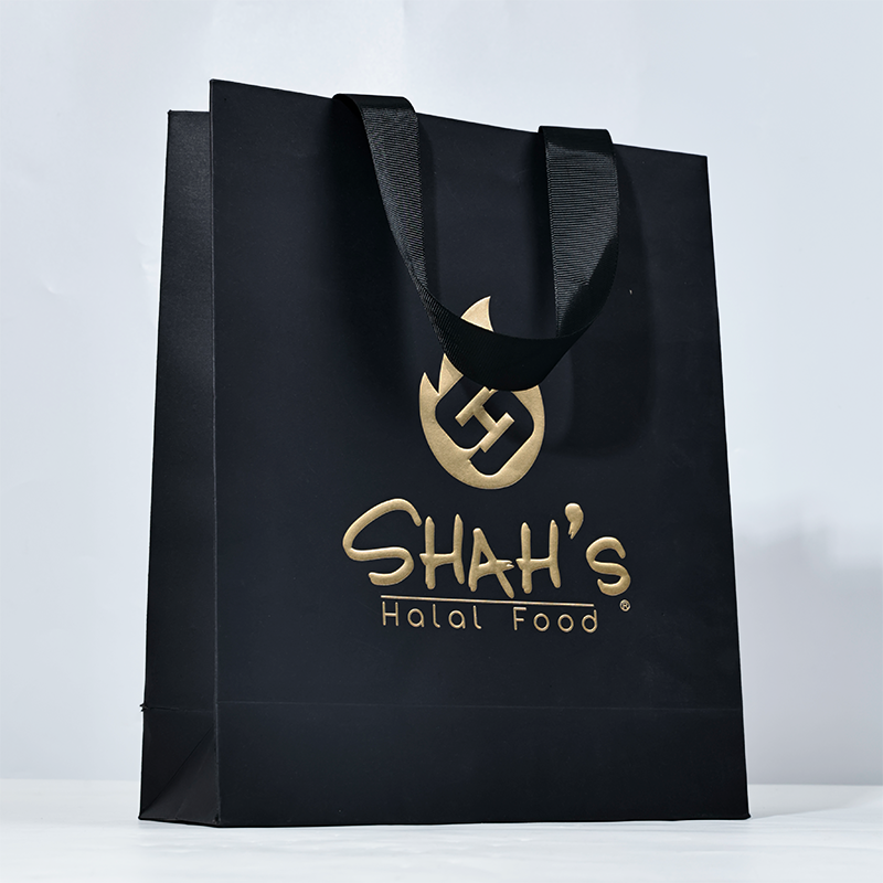 Internal tape pattern hot stamping embossed paper bag
