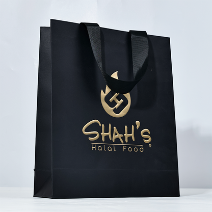 Internal tape pattern hot stamping embossed paper bag