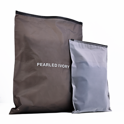 Various sizes black frosted zipper bags