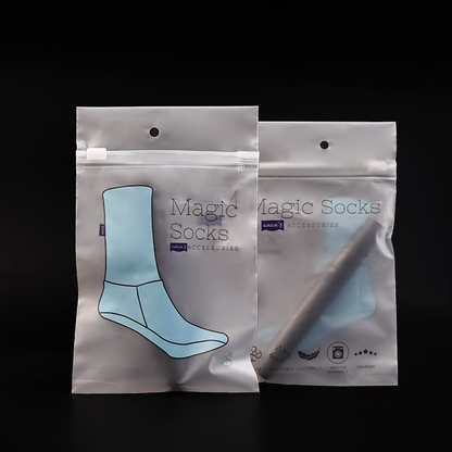 Small size transparent frosted zipper bag