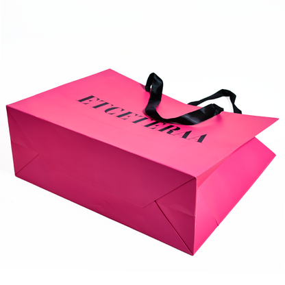 Pink paper bag