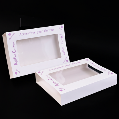 White cardboard pattern hot silver packaging box