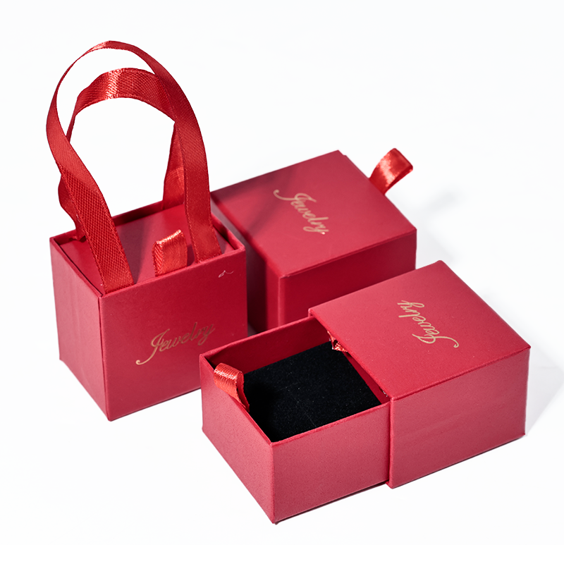 Red pearlescent drawer box