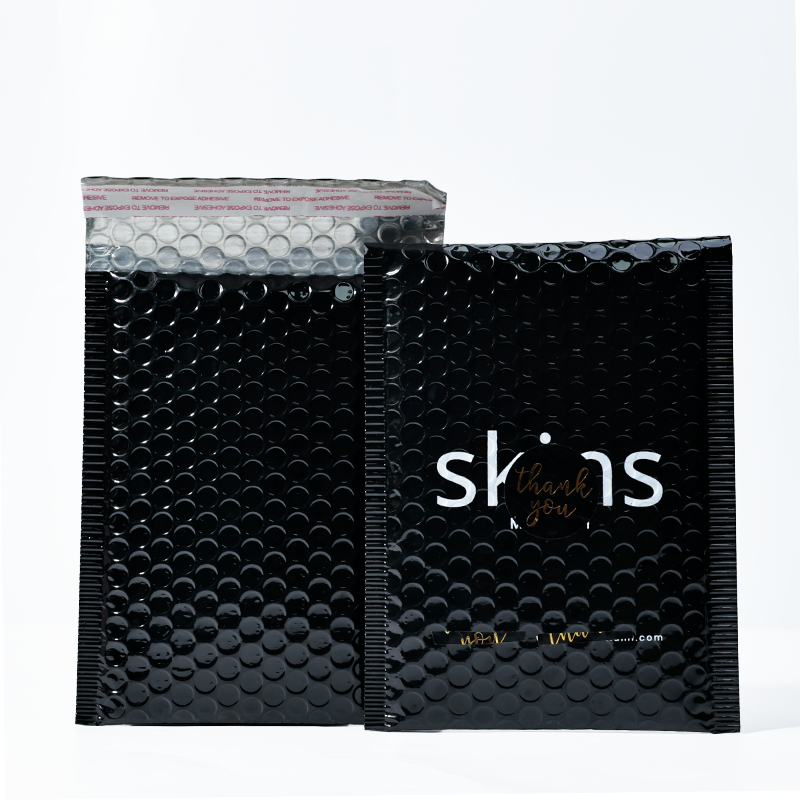 Black glossy film bubble bag