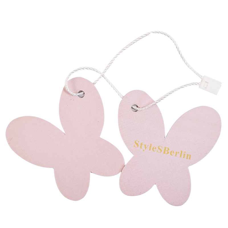 Butterfly style special-shaped tag design