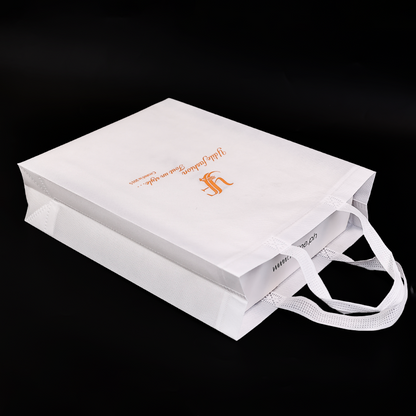 White long non-woven tote bag
