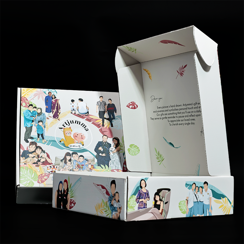 Full pattern printed corrugated airplane box