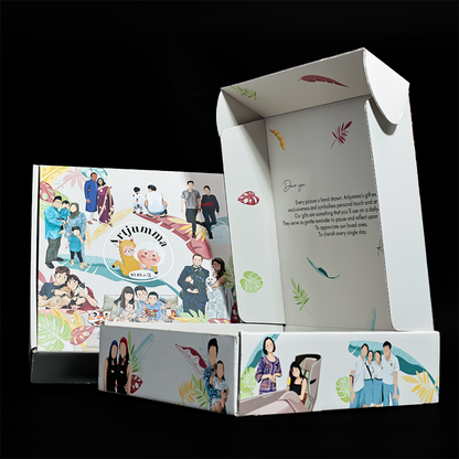 Full pattern printed corrugated airplane box