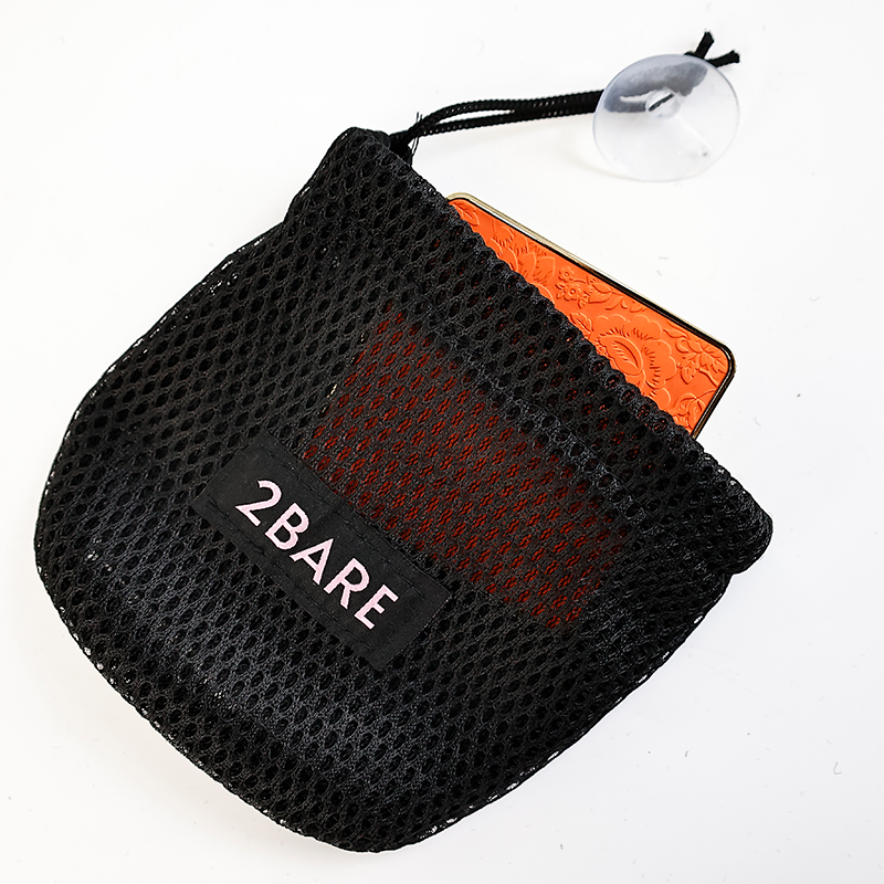 Mesh drawstring pocket
