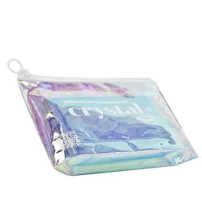 Transparent laser ring zipper bag