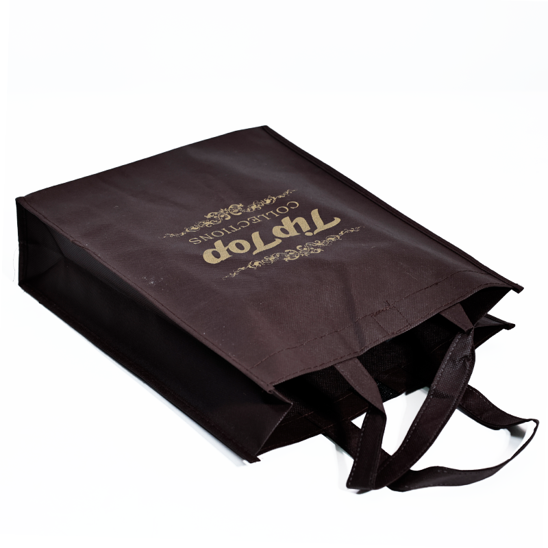 Brown pattern hot stamping non-woven bag