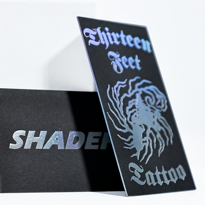 Black card pattern, edge hot laser process