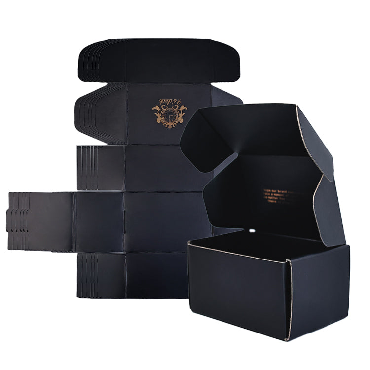 Black gold foil small airplane box