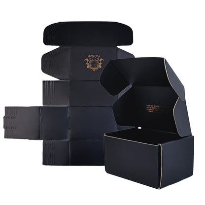 Black gold foil small airplane box