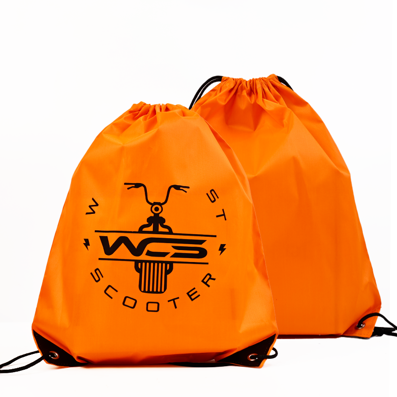 Orange Backpack Drawstring Pocket