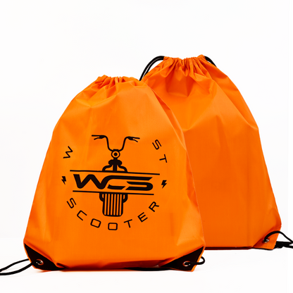 Orange Backpack Drawstring Pocket