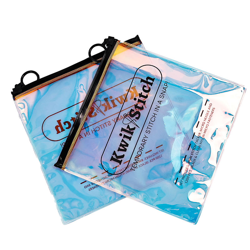 Large size square laser zipper bag