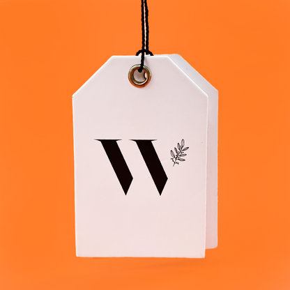 White special-shaped tag