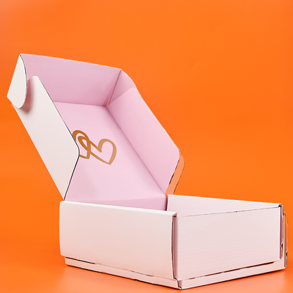 White gold foil airplane box